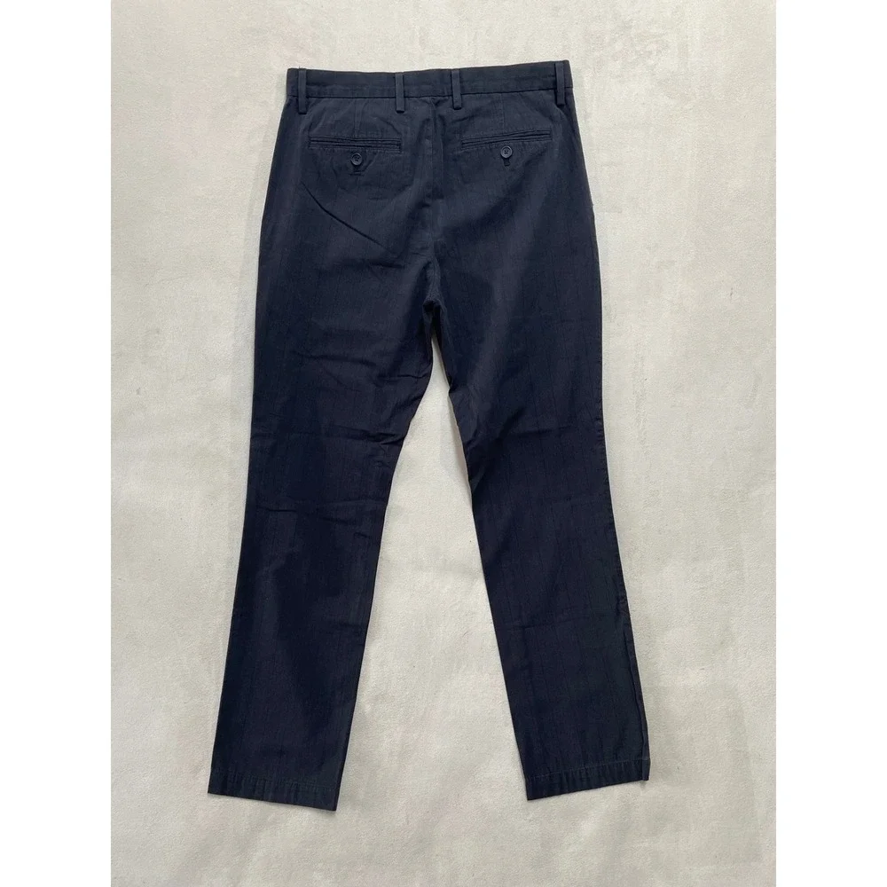 Banana Republic Kentfield Pant Mens 30x30 Gray Striped Cotton Chino Trousers
